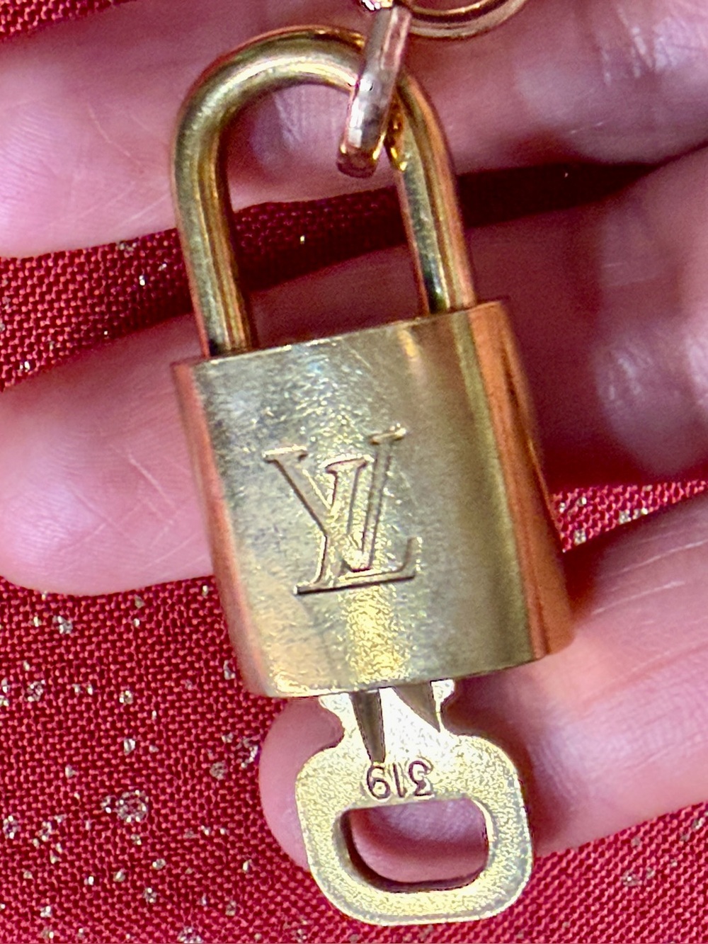 Louis Vuitton lock n key#319 with chain